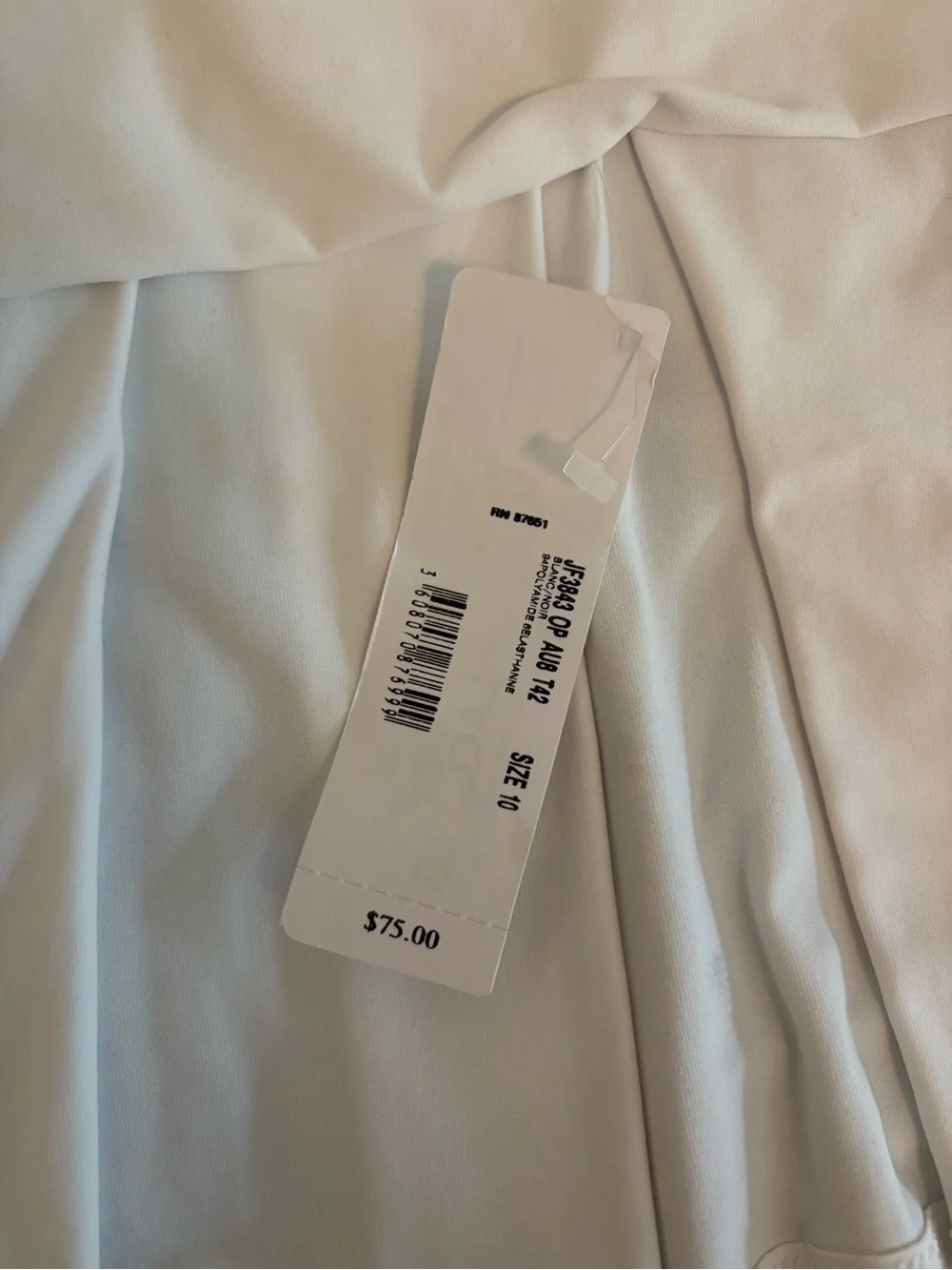 Lacoste White Pleated Tennis Skirt with Black Waist Panel - Picture 8 of 8